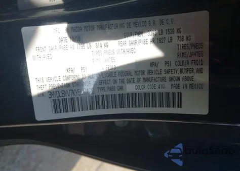 2019 Toyota Yaris Le z USA, uszkodzony, nr VIN 3MYDLBYV7KY509128